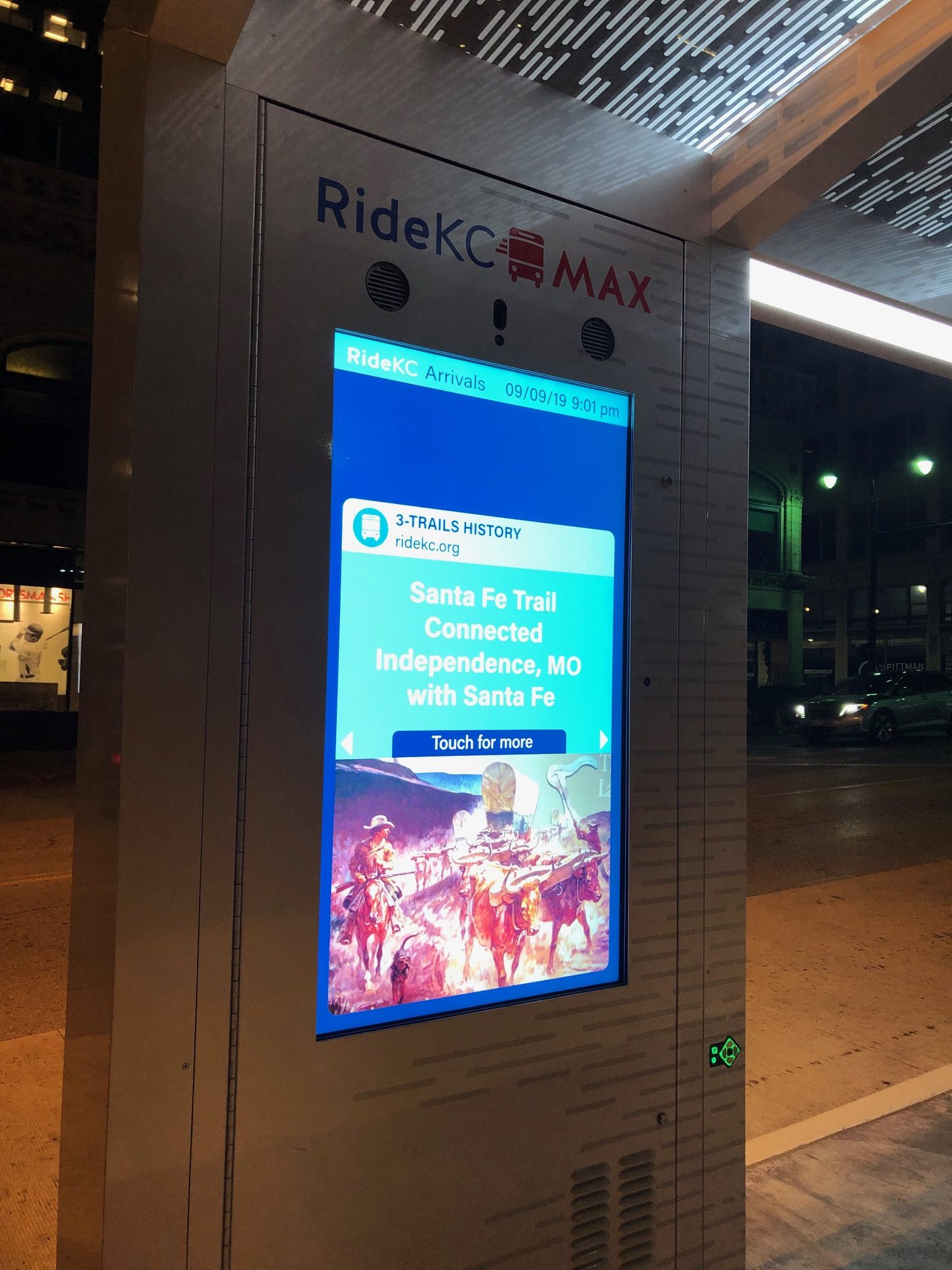 Kansas City KCATA - MAX BRT Bus Stop Shelter - SmartLink Outdoorlink REDYREF Kiosk Remote Device Monitoring